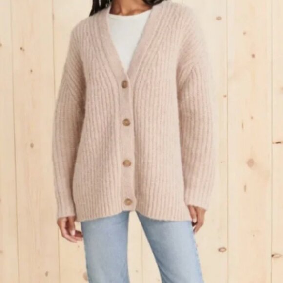 Jenni Kayne Alpaca Cocoon Cardigan, Taupe XS - Picture 5 of 7